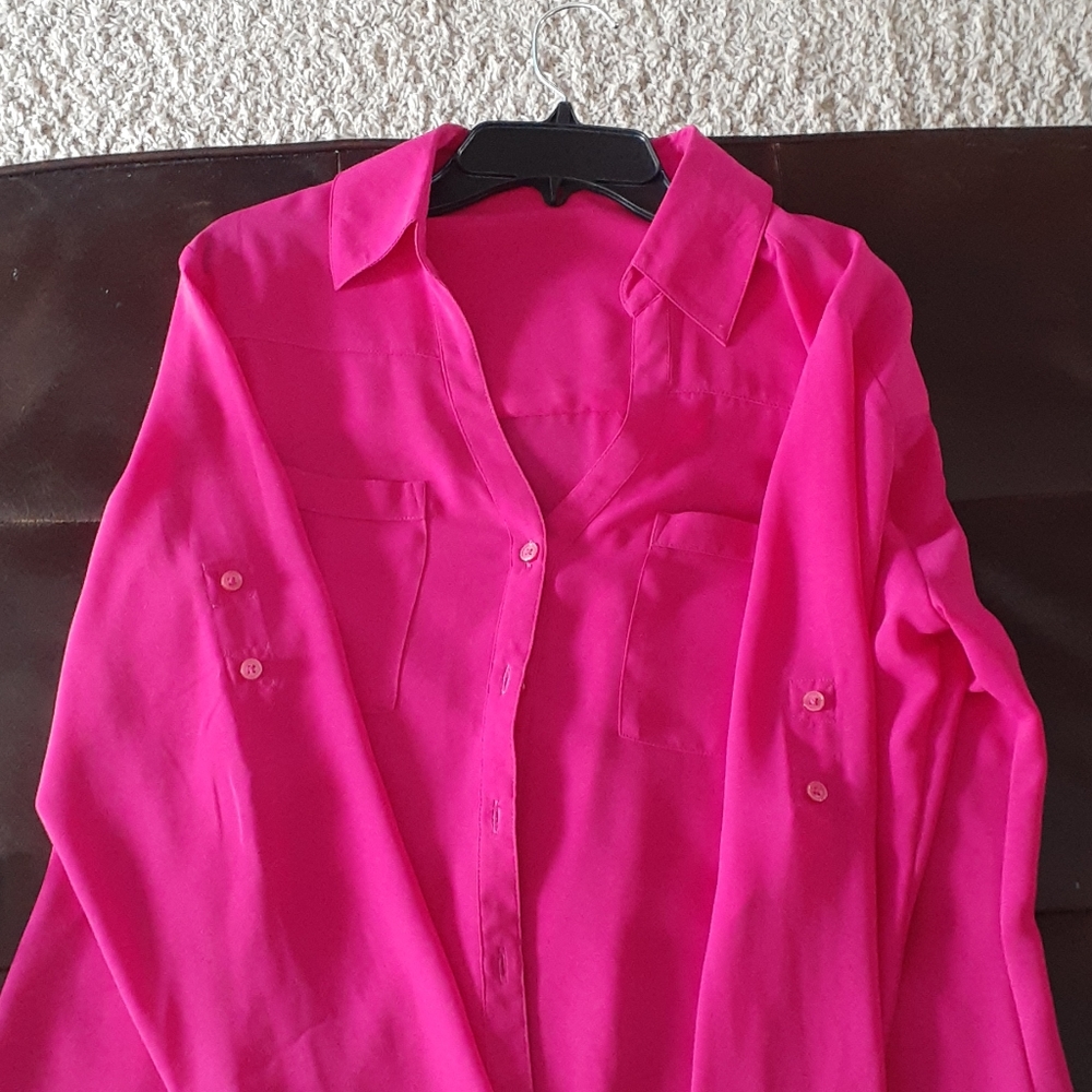 Hot pink blouse